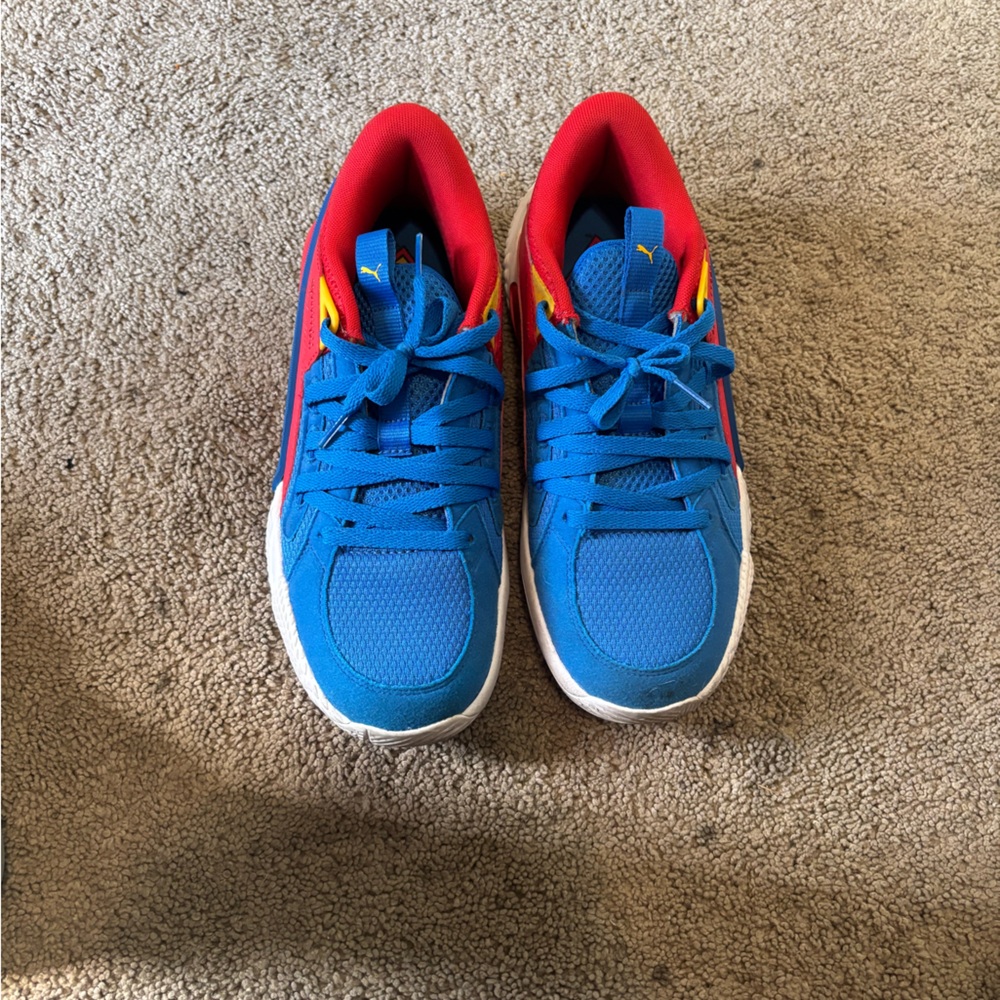 Puma Mens Vibrant Blue and Red Sneakers